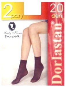 Skarpetki Lady Kama Dorlastan 2 pary 20 den